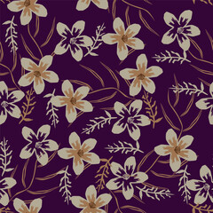 textile design with beautiful flowers pattern image