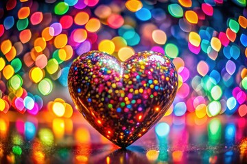Obraz premium A vibrant heart-shaped design symbolizing love and warmth, perfect for enhancing creative and romantic projects, evoking deep emotions and heartfelt connections. Ideal for any occasion.
