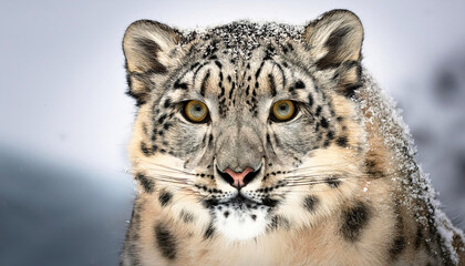 Obraz premium Close up portrait of a snow leopard