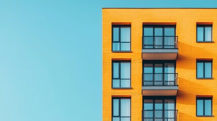 Fototapeta premium Modern residential building under refurbishment