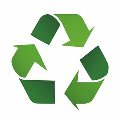 Obraz premium Minimalist Leaf Icon for Recycling Concept