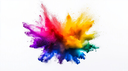 colorful ink splashes on white