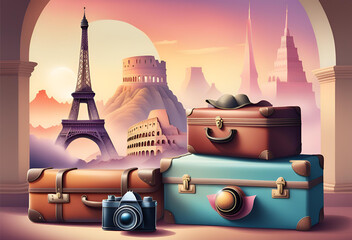 Travel Adventure Collage