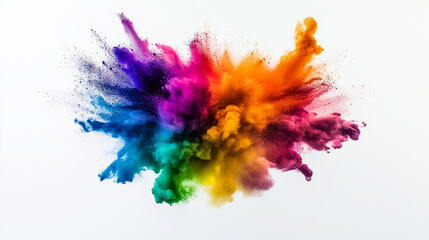 Fototapeta premium colorful ink splashes on white