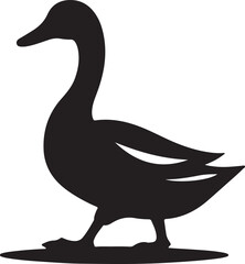 Unique Duck Silhouette Illustrations: Perfect for Art & Decor