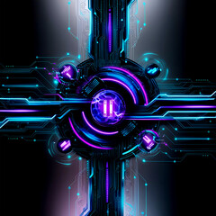 abstract background with glowing lights