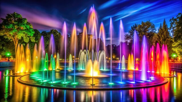 Be captivated by Budapest's Margitsziget Musical Fountain at night, as vibrant water displays and melodies effortlessly blend, painting the sky in colorful harmony.