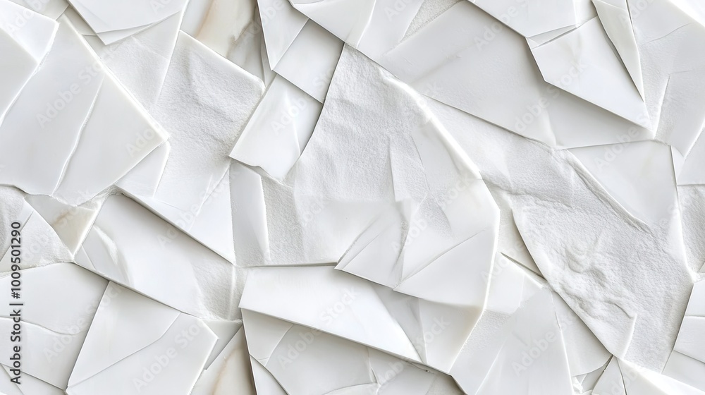 Poster this flat composition features a textured surface of white cheese, displayed from a top view, emphas