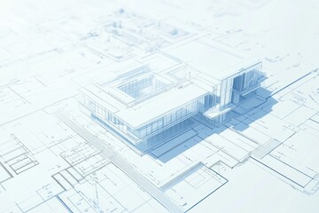 Modern Architectural Blueprint and Design Visualization