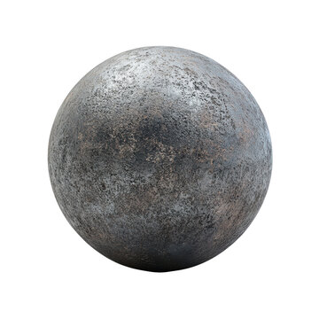 Canon ball on Isolated Background.