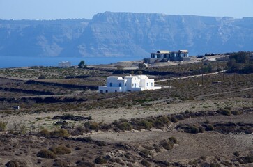 Obraz premium Vivienda turística en la Isla de Santorini, Grecia