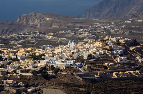 Vista panor&aacute;mica de la Isla de Santorini, Grecia
