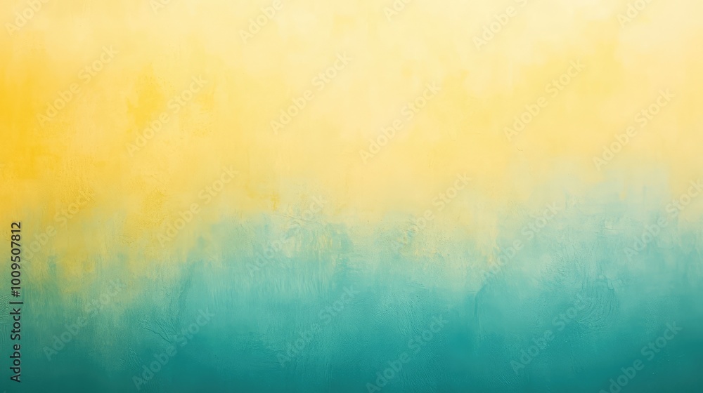 Poster a vibrant abstract background blending yellow and teal hues, creating a serene and artistic atmosphe