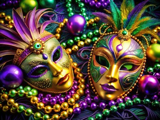 Bright and colorful Mardi Gras clip art showcases masks, beads, and joyful elements, perfect for enhancing celebrations and creating a festive atmosphere for all.