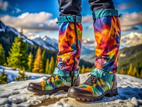 Stylish polainas for outdoor activities, perfect for hiking, skiing, and winter sports adventures