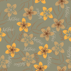 textile design with beautiful flowers pattern image