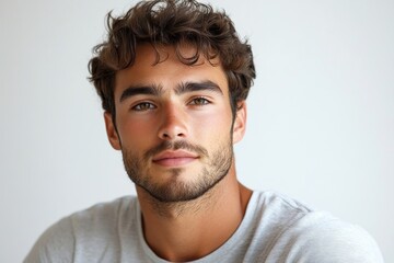Obraz premium Handsome gay man on white background, Generative AI