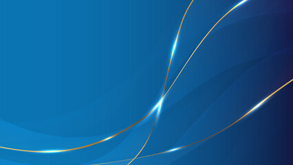 luxury golden pattern blue background and copy space