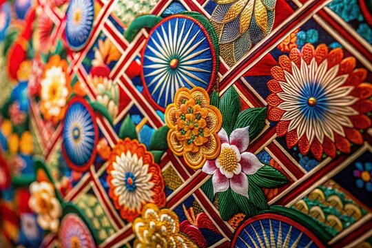Traditional Japanese Kosako Pattern with Intricate Geometric Design and Rich Cultural Significance