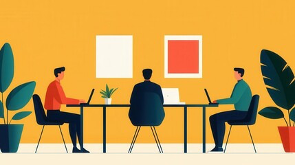 Diverse group of professionals working in a vibrant, open-plan coworking office space Generated by AI