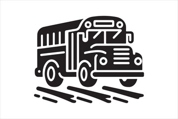 School Bus Silhouette Vector Illustrations – Perfect for Educational Projects