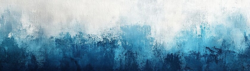 A beautiful abstract ocean-inspired painting featuring calming shades of blue and soft white tones, perfect for modern decor.
