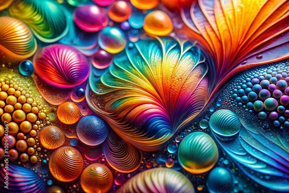 Poster vibrant abstract background with colorful shapes, patterns, and textures for creative design project