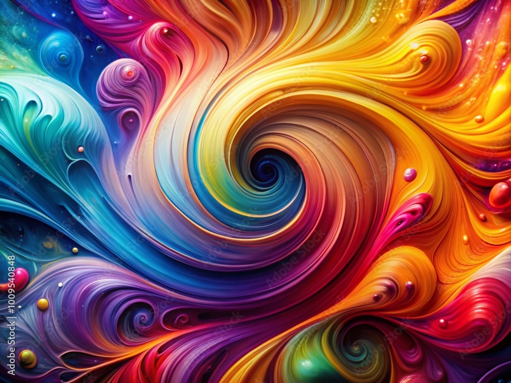 Aufkleber vibrant abstract background with colorful swirls and fluid shapes for creative design projects