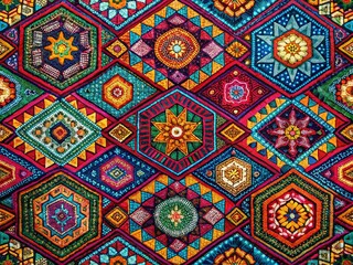 Vibrant and Colorful Geometric Patterns for Modern Design, Textiles, and Creative Projects