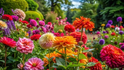 Vibrant and Colorful Rases in Full Bloom in a Garden Setting with Greenery Surrounding Them