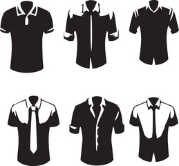 Naklejka premium shirt sillouette black and white