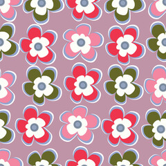 Watercolor seamless pattern with flowers. Vintage floral pattern. Flower seamless pattern. Botanical art. Floral botanical collection. Wedding floral set. Watercolor botanical design.