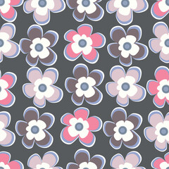 textile design with beautiful flowers pattern image