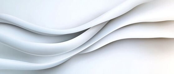 Fototapeta premium A tight shot of a plain white backdrop featuring undulating waves at its upper and lower edges