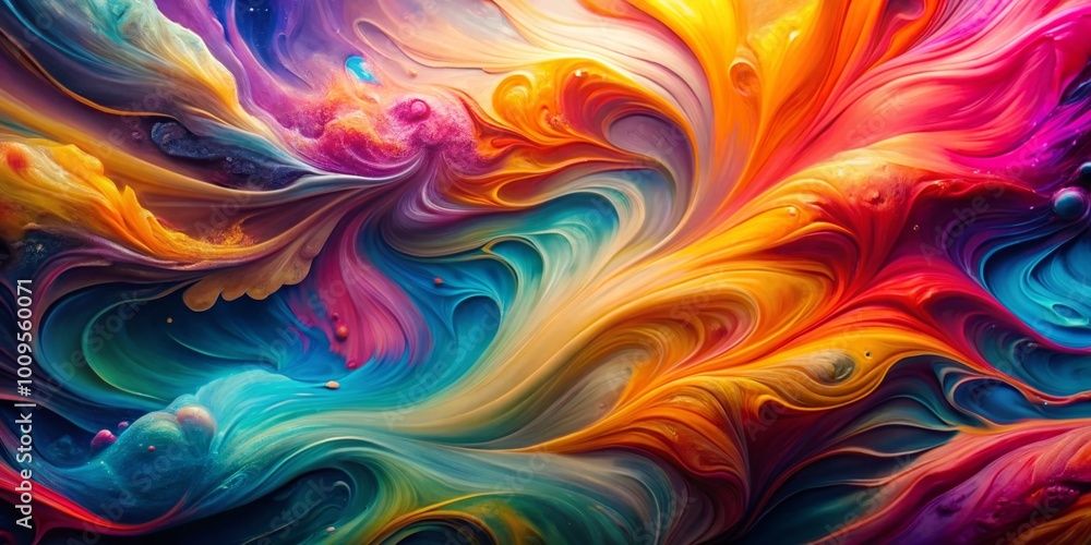 Aufkleber vibrant colorful abstract background with fluid shapes and dynamic patterns for creative projects