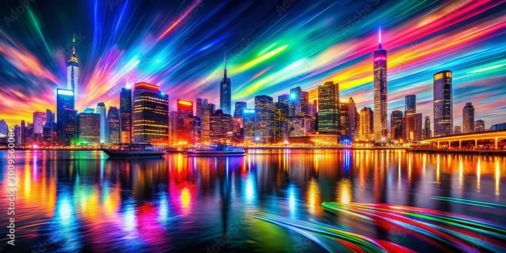 Poster vibrant colorful abstract background with dynamic patterns for creative and modern designs in art