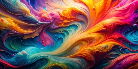 Obraz premium Vibrant Colorful Abstract Background with Fluid Shapes and Dynamic Patterns for Creative Projects