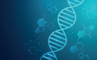 DNA background abstract vector design technology illustration concept health medical digital line blue data graphic network innovation medicine research shape futuristic chemistry biology