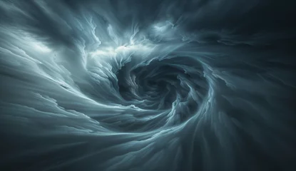 A swirling vortex of dark clouds, symbolizing the power and intensity of nature's elements.