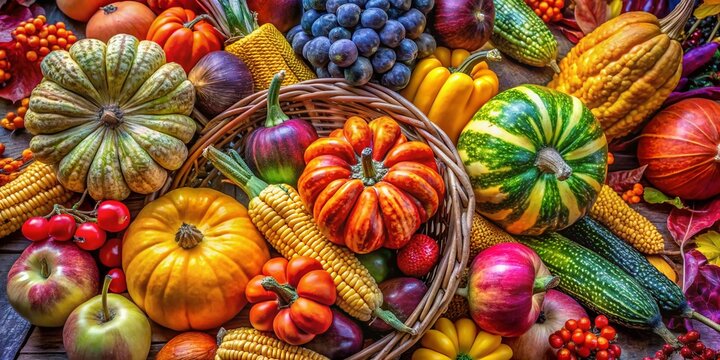 Vibrant Cornudos Displaying Rich Colors and Unique Patterns in an Artistic Arrangement on a Surface