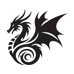 dragon logo silhouette vector