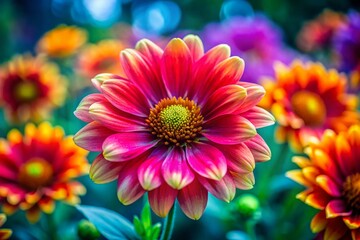 Fototapeta premium Vibrant Flower Drawing with Soft Background Ideal for Nature-Inspired Designs and Art Projects