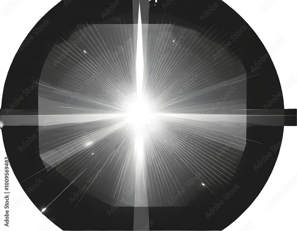 Poster white glowing light explodes on a transparent background. bright star. transparent shining. generati