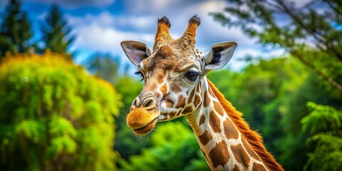 Obraz premium Vibrant Giraffe Colors in Nature: Stunning Patterns and Textures of These Majestic Animals