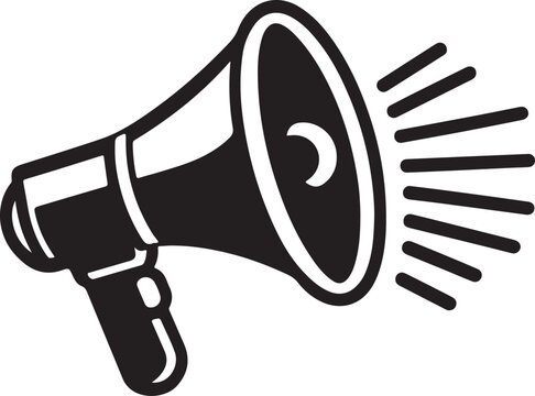 silhouette of megaphone loudspeaker icon vector illustration