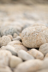 Smooth Pebble stones on a beach