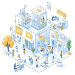 Futuristic Online Shopping Experience in a Digital Marketplace