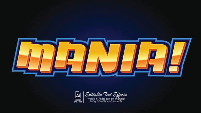 3D design sport style editable text effects
