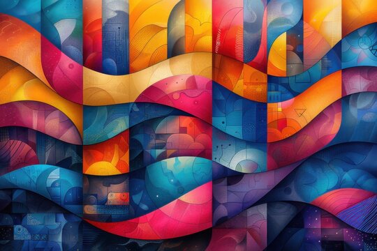 abstract background in colors and patterns for Simchat Torah