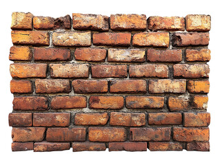 Brick wall isolated on transparent background